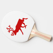 Red Reindeer/Cariou Silhouette Tafeltennisbatje (Zijkant)