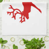 Red Reindeer/Cariou Silhouette Theedoek (Gevouwen)