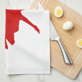 Red Reindeer/Cariou Silhouette Theedoek (Quarter Fold)