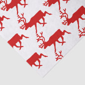 Red Reindeer/Cariou Silhouette Tissuepapier (Detail)