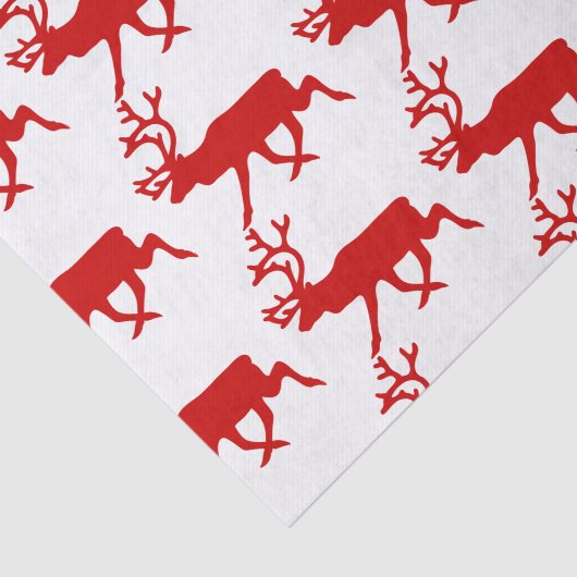 Red Reindeer/Cariou Silhouette Tissuepapier (Detail)