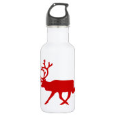 Red Reindeer/Cariou Silhouette Waterfles (Voorkant)
