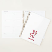 Red Reindeer Contour Personalized Name Planner (Display)