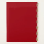 Red Reindeer Contour Personalized Name Planner (Achterkant)