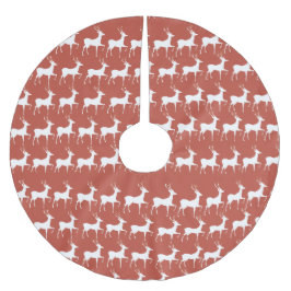 Red Reindeer Pattern Classic Christmas Tree Skirt Kerstboom Rok
