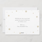 Red Religious Holly Fotokerstzegeningen Feestdagenkaart (Achterkant)