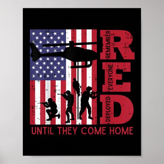Red Remember Iedereen Heeft Vlaghelikoptermannen I Poster (Voorkant)
