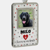 Red Remembrance Pet Loss Dog Foto Ornament (Rechts)