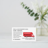 Red Removal Van, verwijderend Bedrijf Visitekaartje (Staand voorkant)