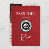Red Reno Passport Bewaar de datum Save The Date (Voorkant / Achterkant)