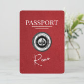 Red Reno Passport Bewaar de datum Save The Date (Staand voorkant)