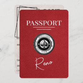 Red Reno Passport Bewaar de datum Save The Date
