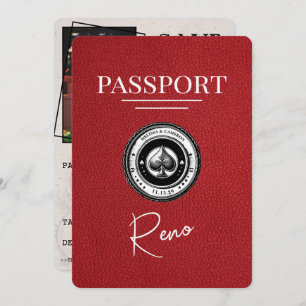 Red Reno Passport Bewaar de datum Save The Date