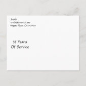  Red Retirement Sla de datum op Aankondigingskaart (Achterkant)