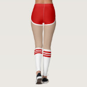 Red Retro Bubble Girl Leggings (Achterkant)