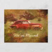  Red Retro Car Antiek Rustisch Nieuw startpunt Briefkaart (Voorkant)