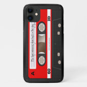 Red Retro Cassettebandje - Aangepast Hoesje (Achterkant)