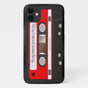 Red Retro Cassettebandje - Aangepast Hoesje