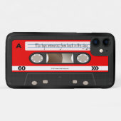 Red Retro Cassettebandje - Aangepast Hoesje (Achterkant (horizontaal))