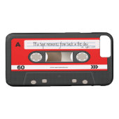 Red Retro Cassettebandje, speciaal aangepast, unie Case-Mate iPhone Case (Achterkant (Horizontaal))