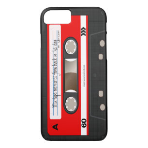 Red Retro Cassettebandje, speciaal aangepast, unie Case-Mate iPhone Case