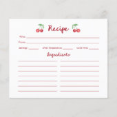 Red Retro Cherries | Vrijgezellenfeest Recept Kaar (Voorkant)