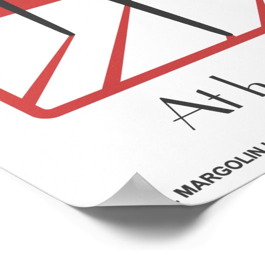 Red Retro Dansette recordspeler Pop Art poster (Hoek)