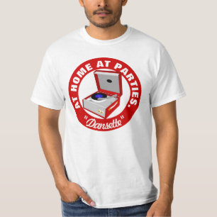 Red Retro Dansette-recordspeler T-shirt