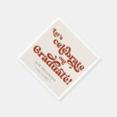 Red Retro Geïnspireerde Typografie Graduation Part Servet (Hoek)