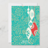 Red Retro Merry en Bright Family Photo Card Feestdagenkaart (Achterkant)