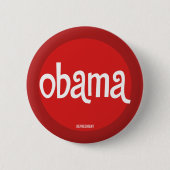 Red Retro Obama Button (Voorkant)