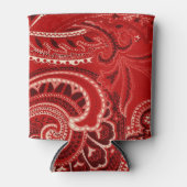 Red Retro Paisley Bandanna/Bandana Blikjeskoeler (Voorkant)