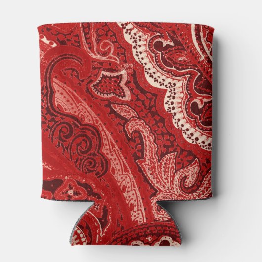 Red Retro Paisley Bandanna/Bandana Blikjeskoeler (Achterkant)