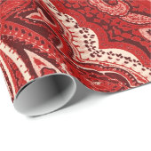 Red Retro Paisley Bandanna/Bandana Cadeaupapier (Rol Hoek)