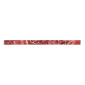 Red Retro Paisley Bandanna/Bandana Satijnen Lint (Voorkant)