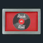 Red Retro Record Belt gesp<br><div class="desc">Het ontwerp komt uit de oorspronkelijke kunst.</div>