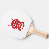 Red Retro Robot Tafeltennisbatje (Zijkant)
