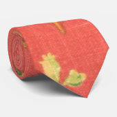 Red Retro Rockabilly Stropdas (Opgerold)