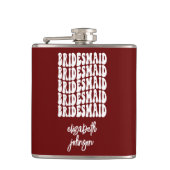 Red Retro Specialized Bachelorette Bridesmaid Heupfles (Voorkant)