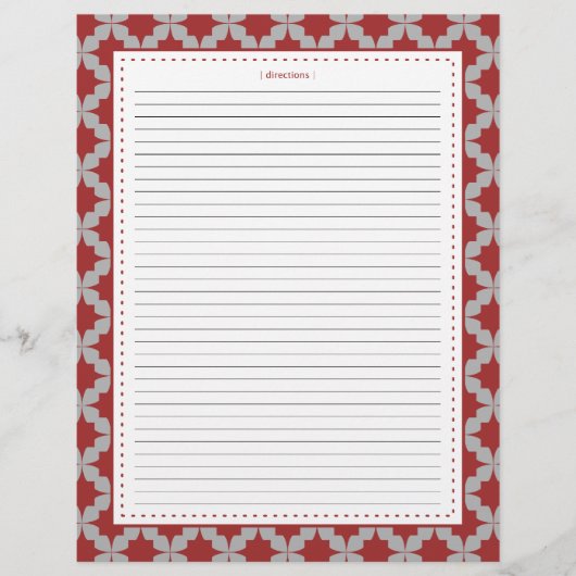 Red Retro Star Aanvullende Recept Pagina's (Voorkant)