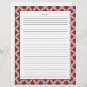 Red Retro Star Aanvullende Recept Pagina's (Voorkant / Achterkant)