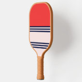 Red Retro Stripe Pickleball Paddle (Links)