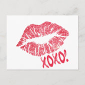 RED RETRO SUGAR LIPS XOXO BRIEFKAART (Voorkant)