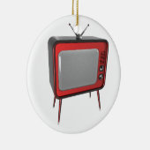 Red retro TV Keramisch Ornament (Rechts)