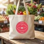 Red Retro XOXO Lips Valentine Ronde Sticker