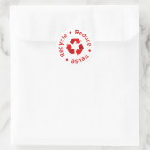 Red Reuse Recyclen Sticker (Tas)