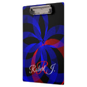 Red Revolving Accent Geometric Clipboard Klembord (Links)