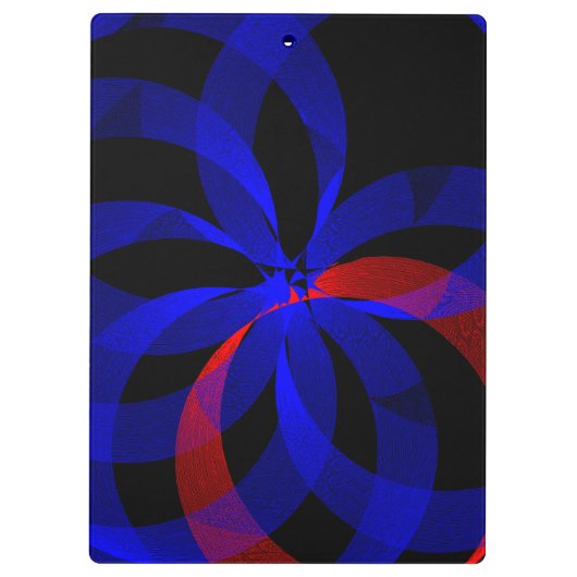 Red Revolving Accent Geometric Clipboard Klembord (Achterkant)