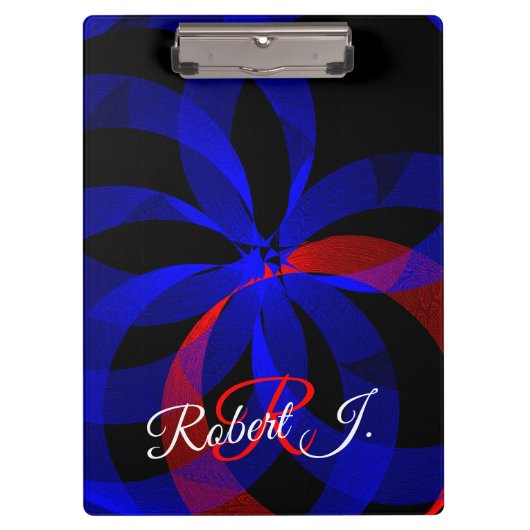 Red Revolving Accent Geometric Clipboard Klembord (Voorkant)