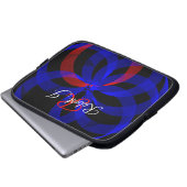 Red Revolving Accent Geometric Electronics Bag Laptop Sleeve (Voorkant onderkant)